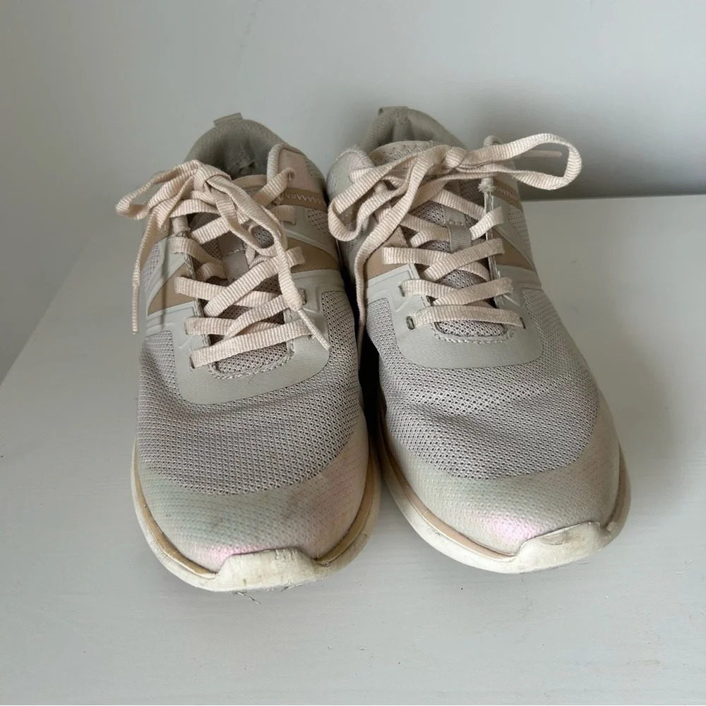 Vionic Mesh Lace-Up Sneakers Leyo Women’s 9 Iridescent Metallic Trainers Cream - Picture 2 of 8